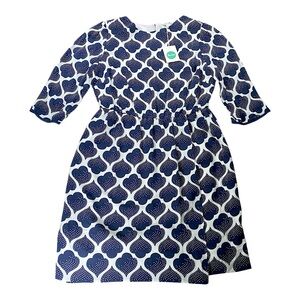 Boden Blue and White Midi Dress